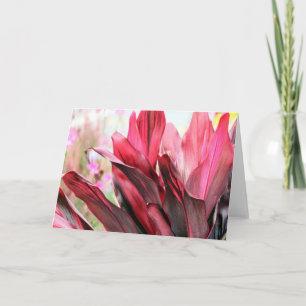 Tropical leaves card