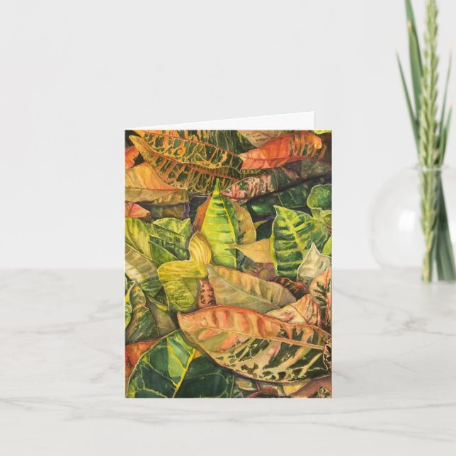 Tropical Leaves Card (Front)