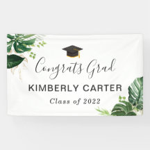 Tropical Leaves Congrats Grad Graduation Party