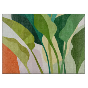 Tropical Leaves Cutting Board
