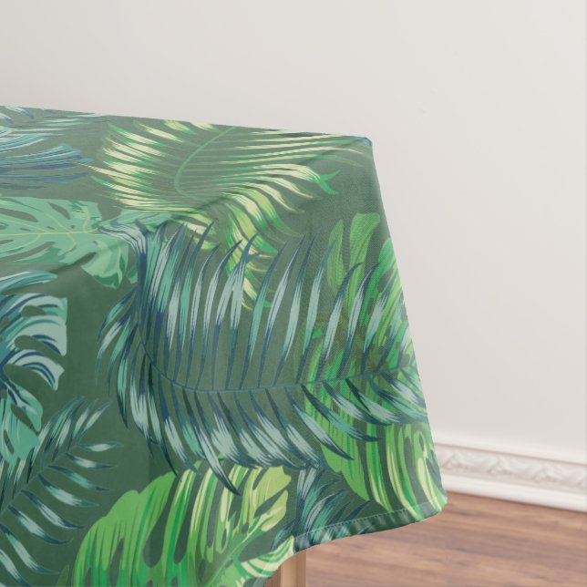 Tropical Leaves Design Tablecloth (In Situ)