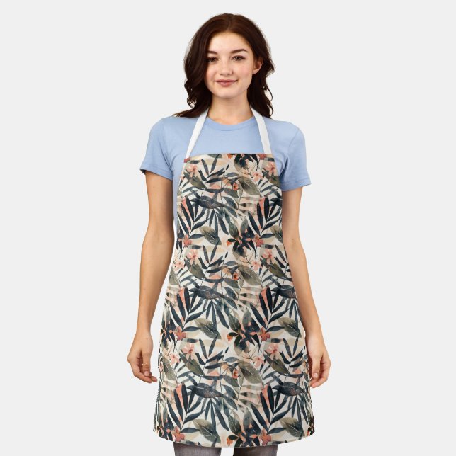 Tropical Leaves Extravaganza Apron (Worn)