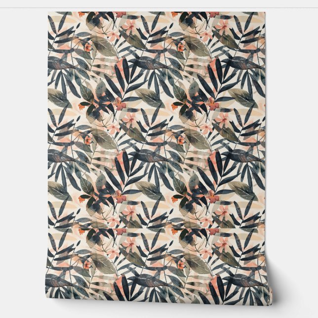 Tropical Leaves Extravaganza Wallpaper (Unrolling)