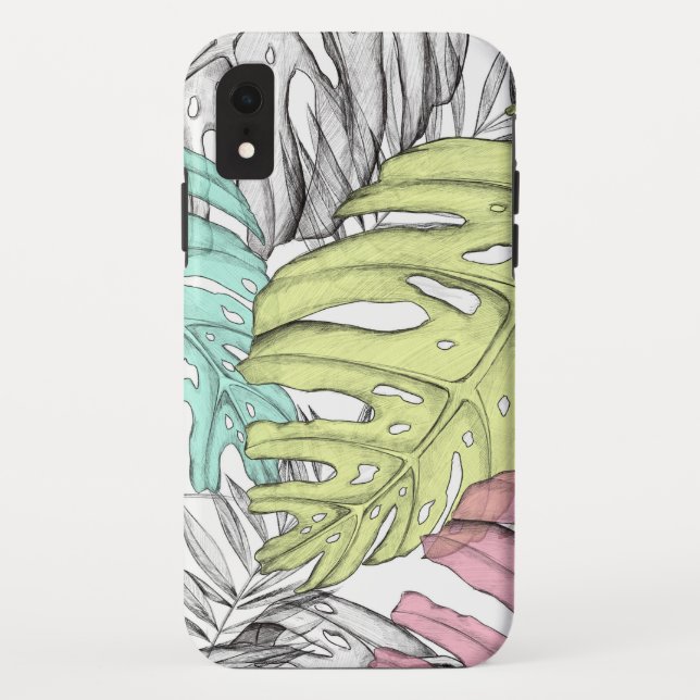Tropical Leaves Fashion Case-Mate iPhone Case (Back)