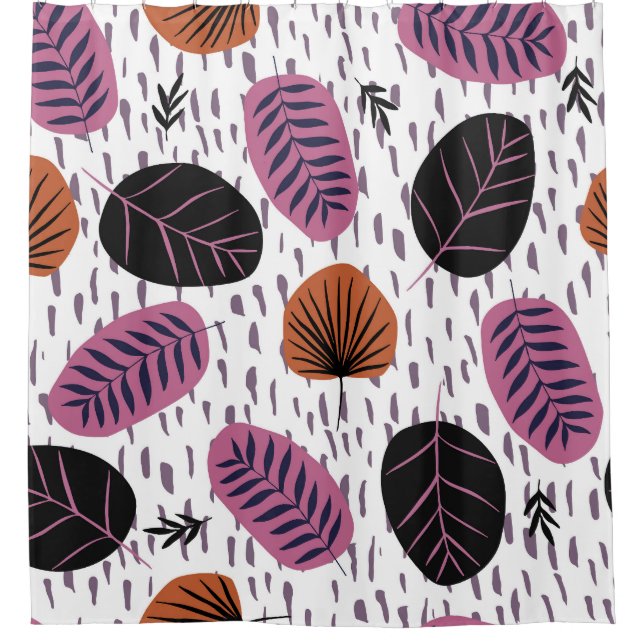 Tropical leaves, fashionable seamless pattern. (Front)