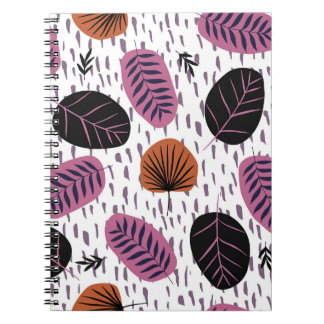 Tropical leaves, fashionable seamless pattern. notebook