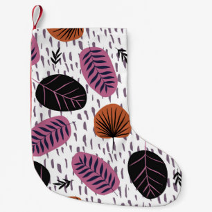 Tropical leaves, fashionable seamless pattern. small christmas stocking