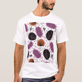 Tropical leaves, fashionable seamless pattern. T-Shirt