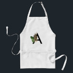 Tropical Leaves Faux Gold Foil Letter A Monogram Standard Apron<br><div class="desc">Tropical Leaves Faux Gold Foil Letter A Monogram Apron | Boho monogram apron featuring watercolor tropical leaves with faux gold foil accent. This tropical apron is perfect for summer. This design is available in other items.</div>