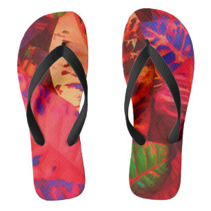 Tropical Leaves Flip Flops