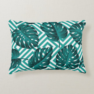 Tropical Leaves: Floral Seamless Pattern. Accent Pillow
