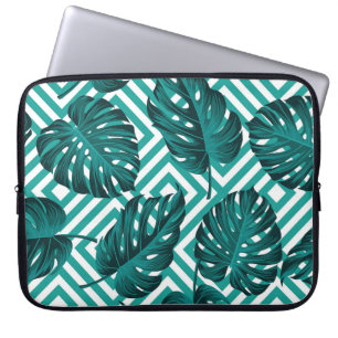 Tropical Leaves: Floral Seamless Pattern. Laptop Sleeve