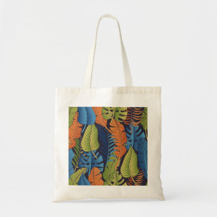 Tropical leaves, floral seamless pattern. tote bag