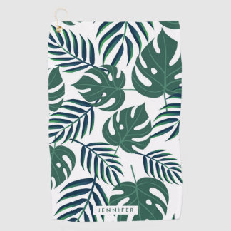Tropical Leaves Golf Towel