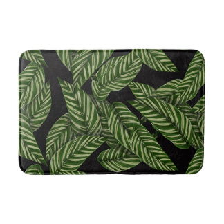 Tropical Leaves Green Leaves Bath Mat
