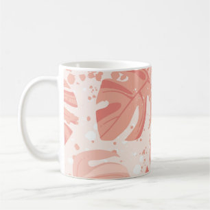 Tropical leaves: hand-drawn vintage pattern. coffee mug