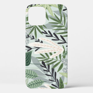 Tropical Leaves: Hand-Drawn Vintage Print. iPhone 12 Case