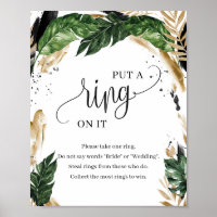 Tropical leaves hawai put a ring on it sign game