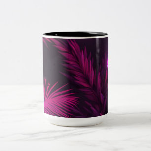 Tropical Leaves in lightning colours Throw Pillow Two-Tone Coffee Mug