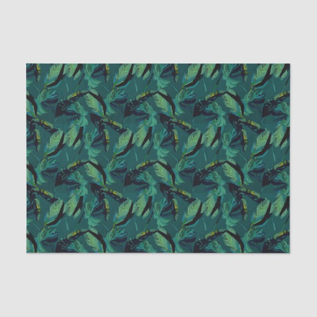 Tropical Leaves Jungle Foliage Decoupage Tissue Paper (Front)