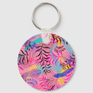 Tropical Leaves Keychain