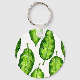 Tropical leaves keychain