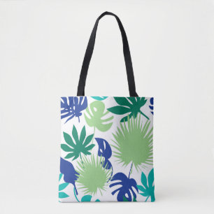 Tropical leaves, leaves tote bag