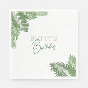 Tropical Leaves  Napkin