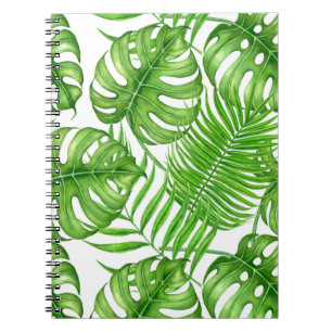 Tropical leaves notebook
