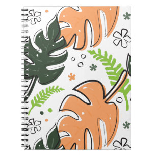 tropical leaves notebook