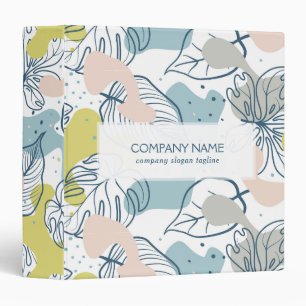 Tropical Leaves & Organic Shapes Pattern Binder