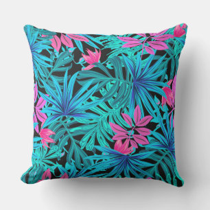 Tropical Leaves Outdoor Pillow