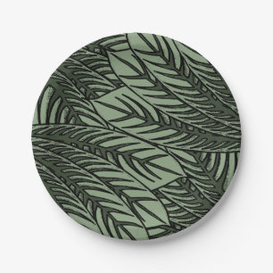 Tropical Leaves Paper Plate