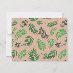 Tropical Leaves Pattern 10 Card