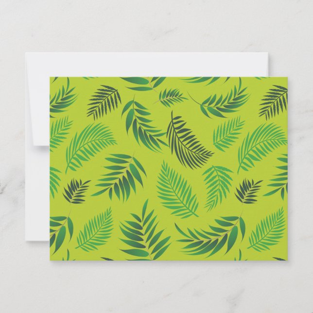 Tropical Leaves Pattern 12 Card (Front)