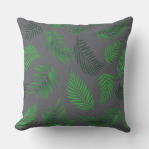 Tropical Leaves Pattern 13 Throw Pillow