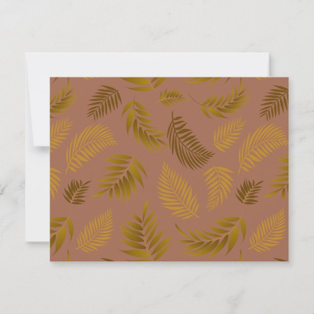 Tropical Leaves Pattern 15 Card (Front)