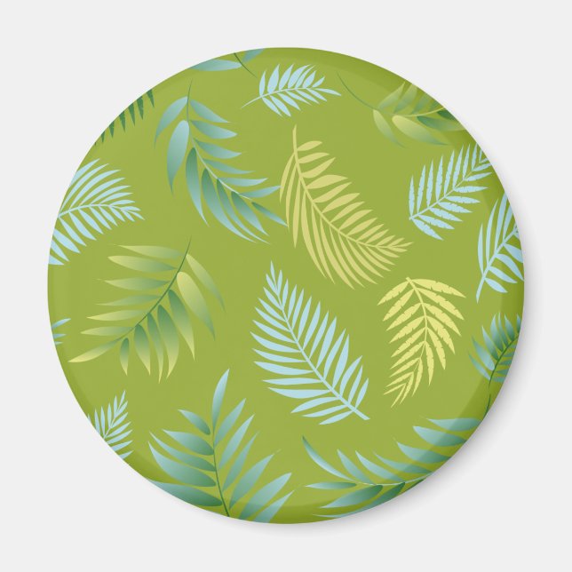 Tropical Leaves Pattern 16 Magnet (Front)