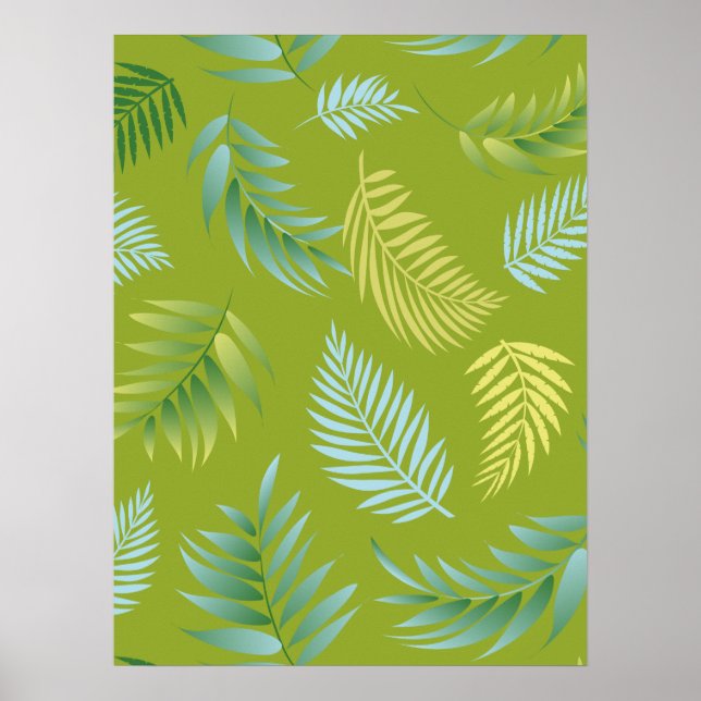 Tropical Leaves Pattern 16 Poster (Front)