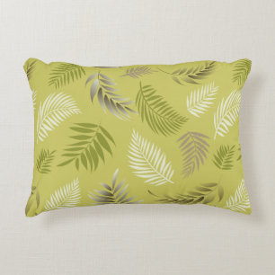Tropical Leaves Pattern 17 Accent Pillow
