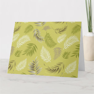 Tropical Leaves Pattern 17 Thank You Card