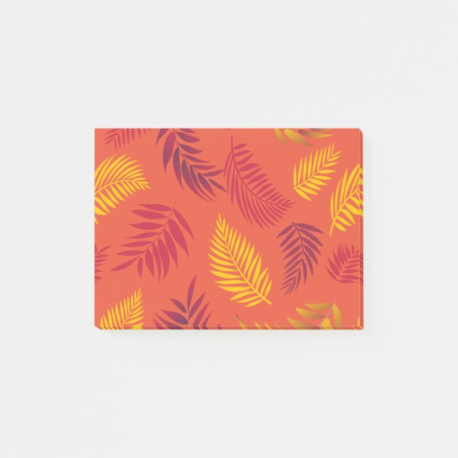 Tropical Leaves Pattern 18 Post-it Notes (Front)