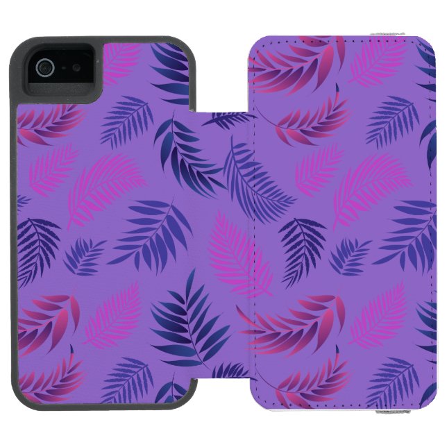 Tropical Leaves Pattern 19 Incipio iPhone Wallet Case (Folio Open)