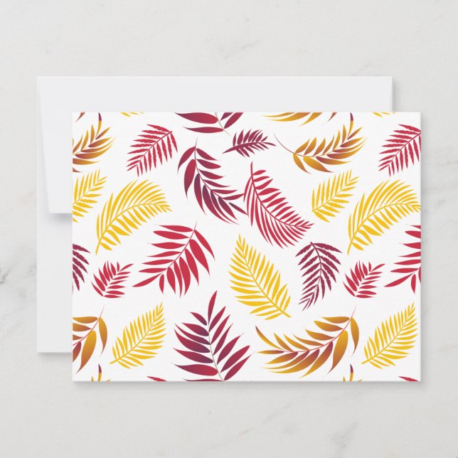 Tropical Leaves Pattern 20 Card (Front)