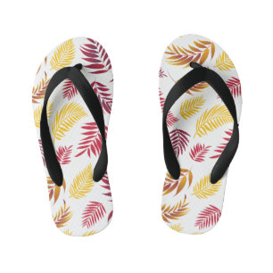 Tropical Leaves Pattern 20 Kid's Flip Flops