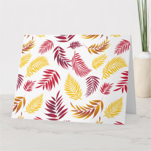 Tropical Leaves Pattern 20 Thank You Card