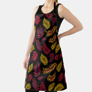 Tropical Leaves Pattern 21 Apron