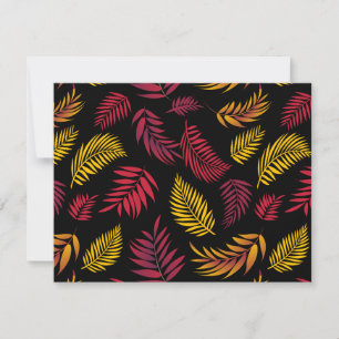 Tropical Leaves Pattern 21 Card
