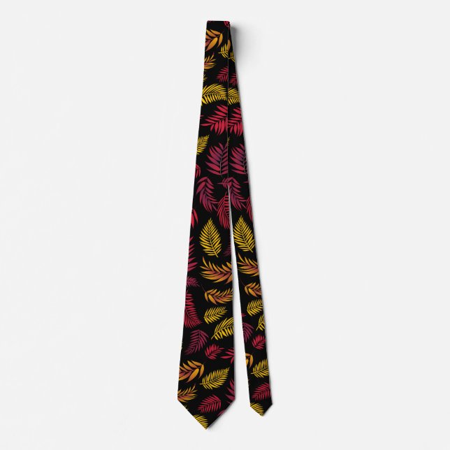 Tropical Leaves Pattern 21 Tie (Front)