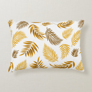 Tropical Leaves Pattern 22 Accent Pillow